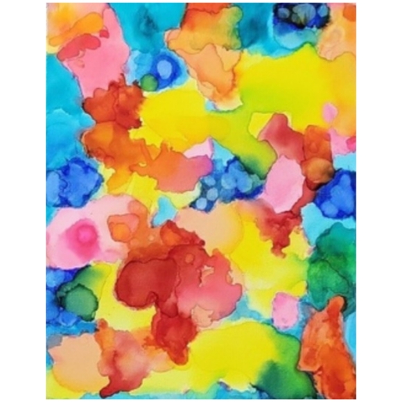 Hand Crafted Other - Hand Crafted Abstract Design 11x14 Inches Canvas Painting